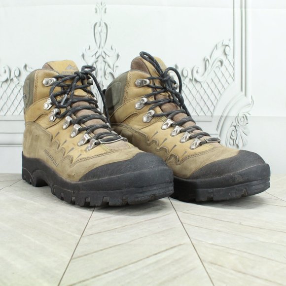 Montrail Gentorx 1743 Brown Leather Mid Trail Vibram Hiking Boots US 9 - Picture 3 of 9